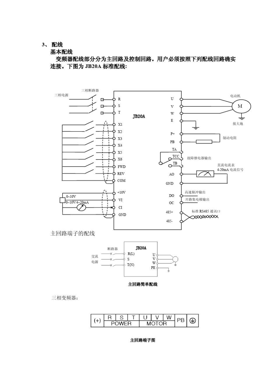 JB20A系列变频器说明书_第3页