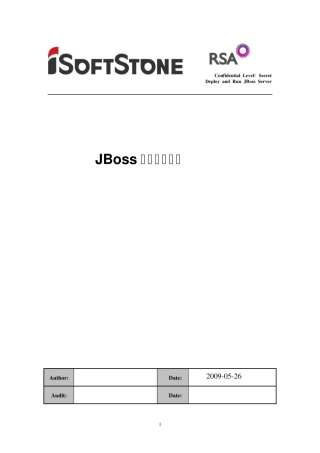JBoss的部署及运行
