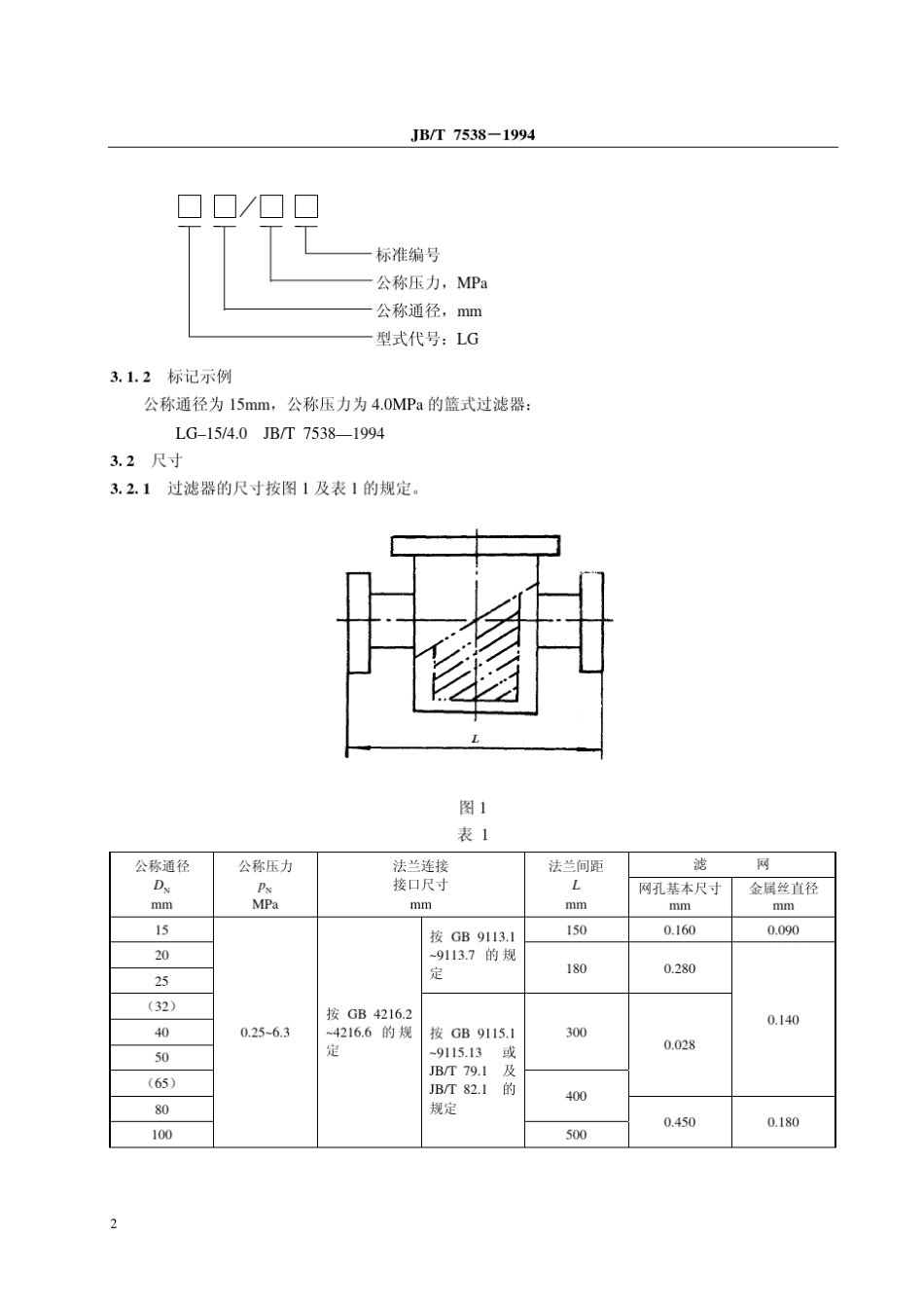 JBT75381994管道用篮式过滤器_第3页