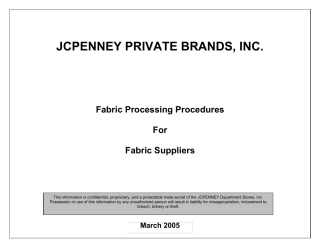 JCPenny面料采购手册