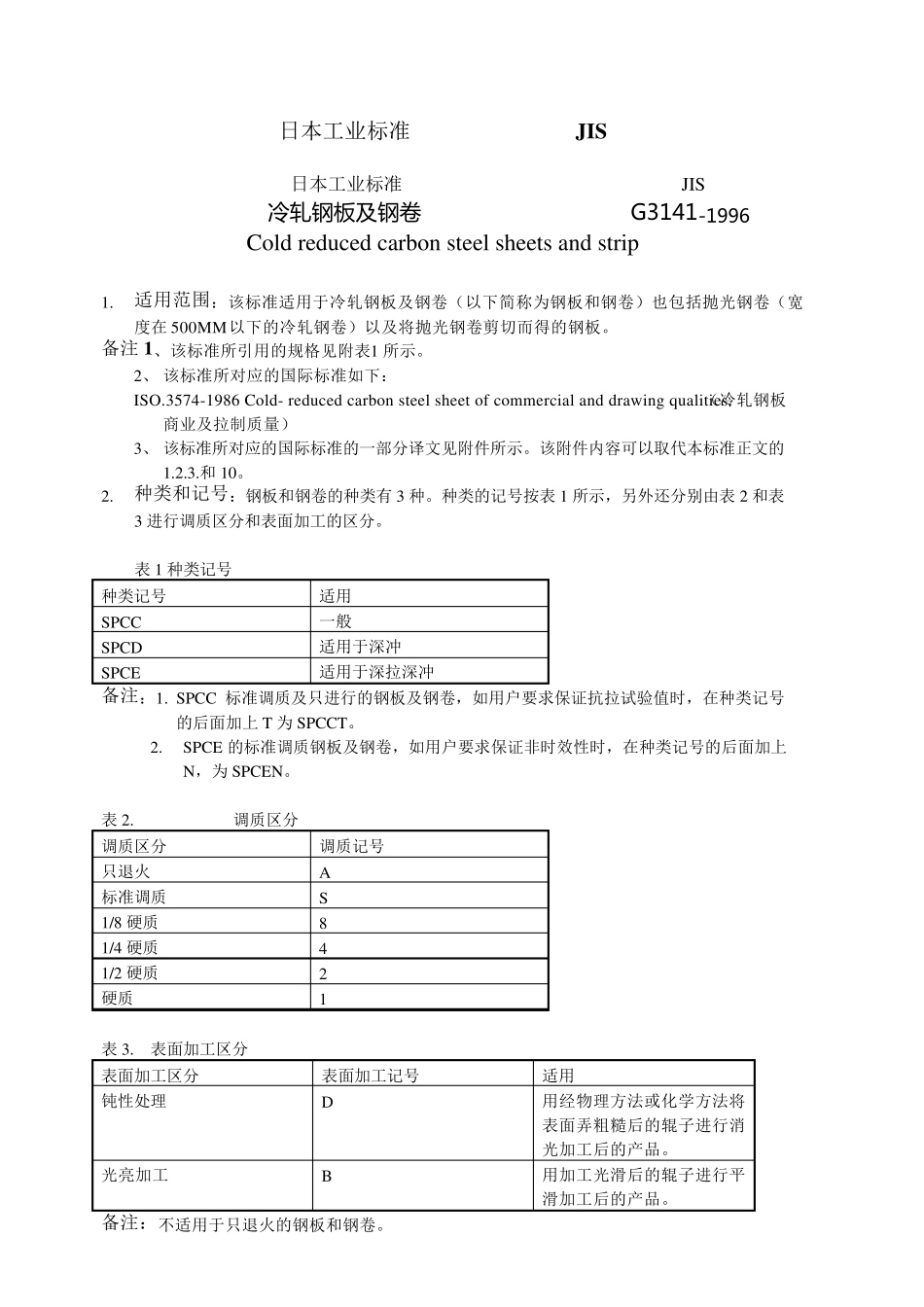 JISG3141冷轧钢板及钢卷_第2页