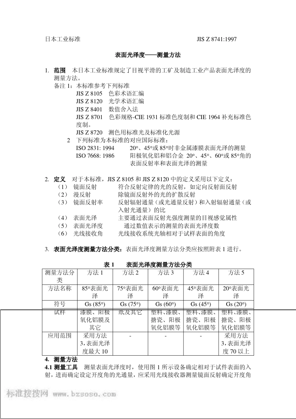 JISZ8741：1997表面光泽度——测量方法_第3页