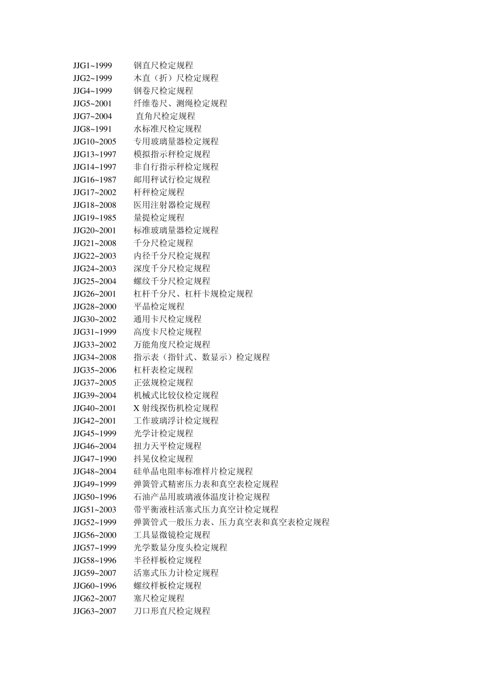 JJG1~1999钢直尺检定规程_第1页
