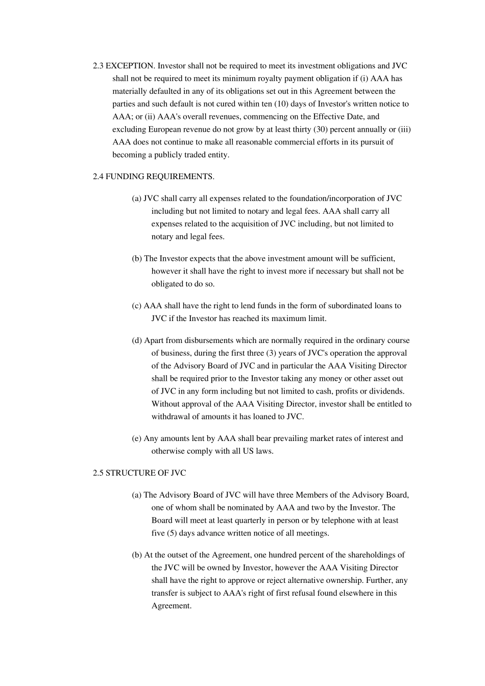 JointVentureAgreement合资合同_第3页