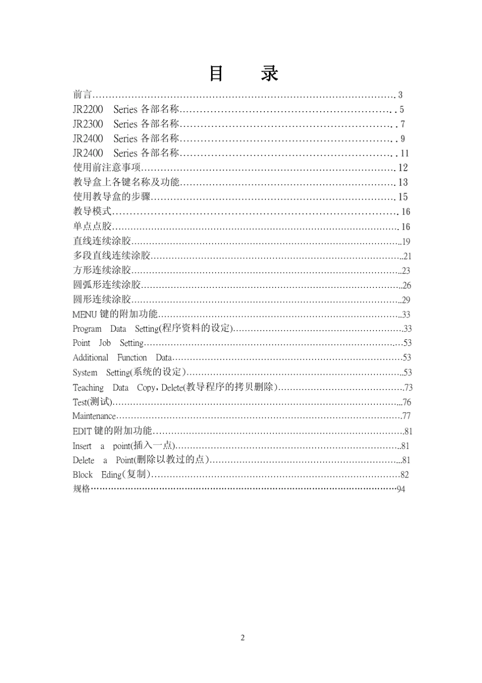 JR2000Series使用说明书(简)_第2页