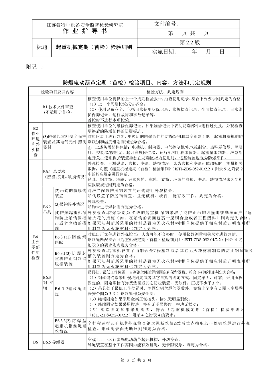 JSTJZDS054042.2《防爆电动葫芦定期(首检)检验细则》_第3页