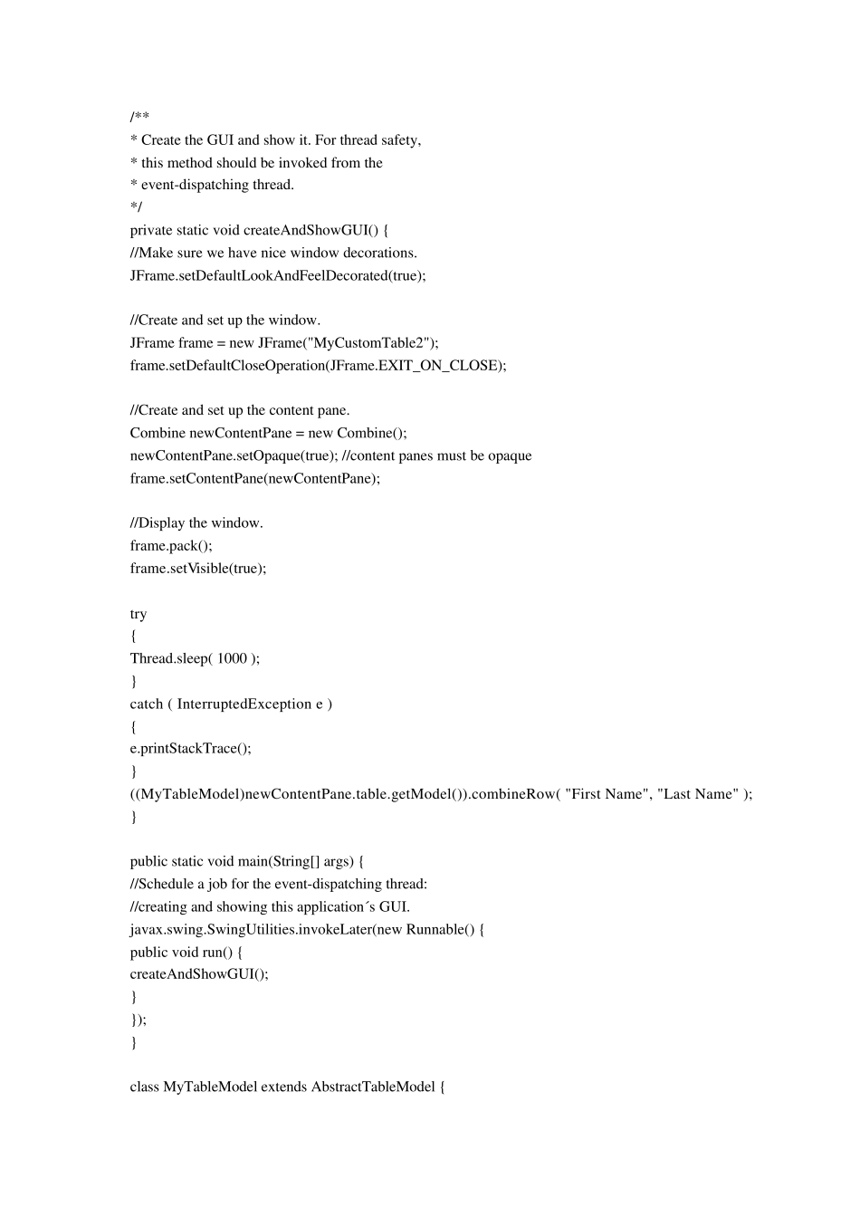 JTable中合并单元格_第2页