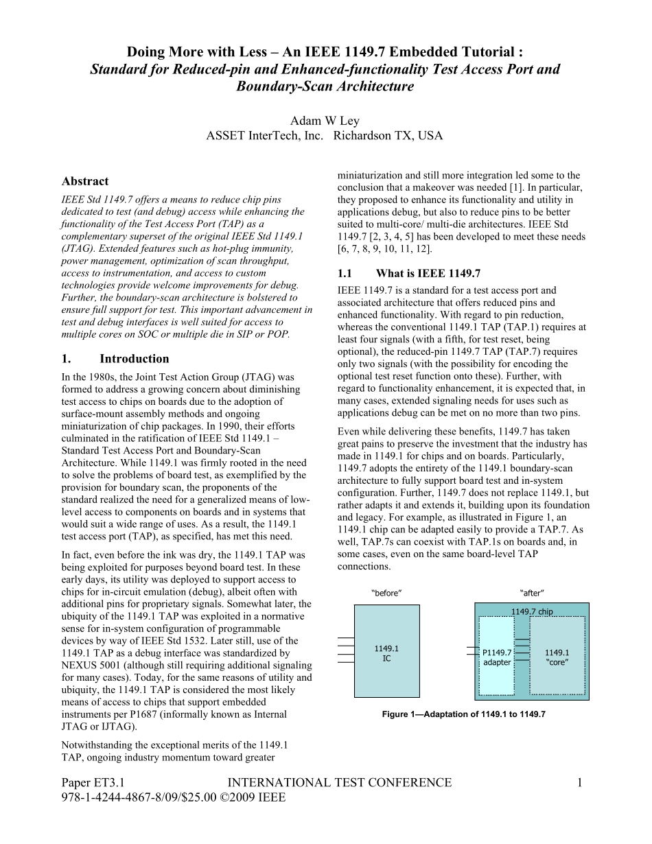 JTAG协议规范1149.1和1149.7_第1页