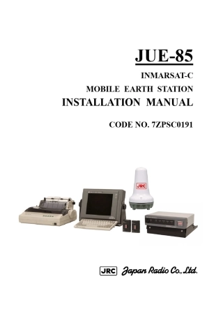 Jue85设备安装说明书(英文)