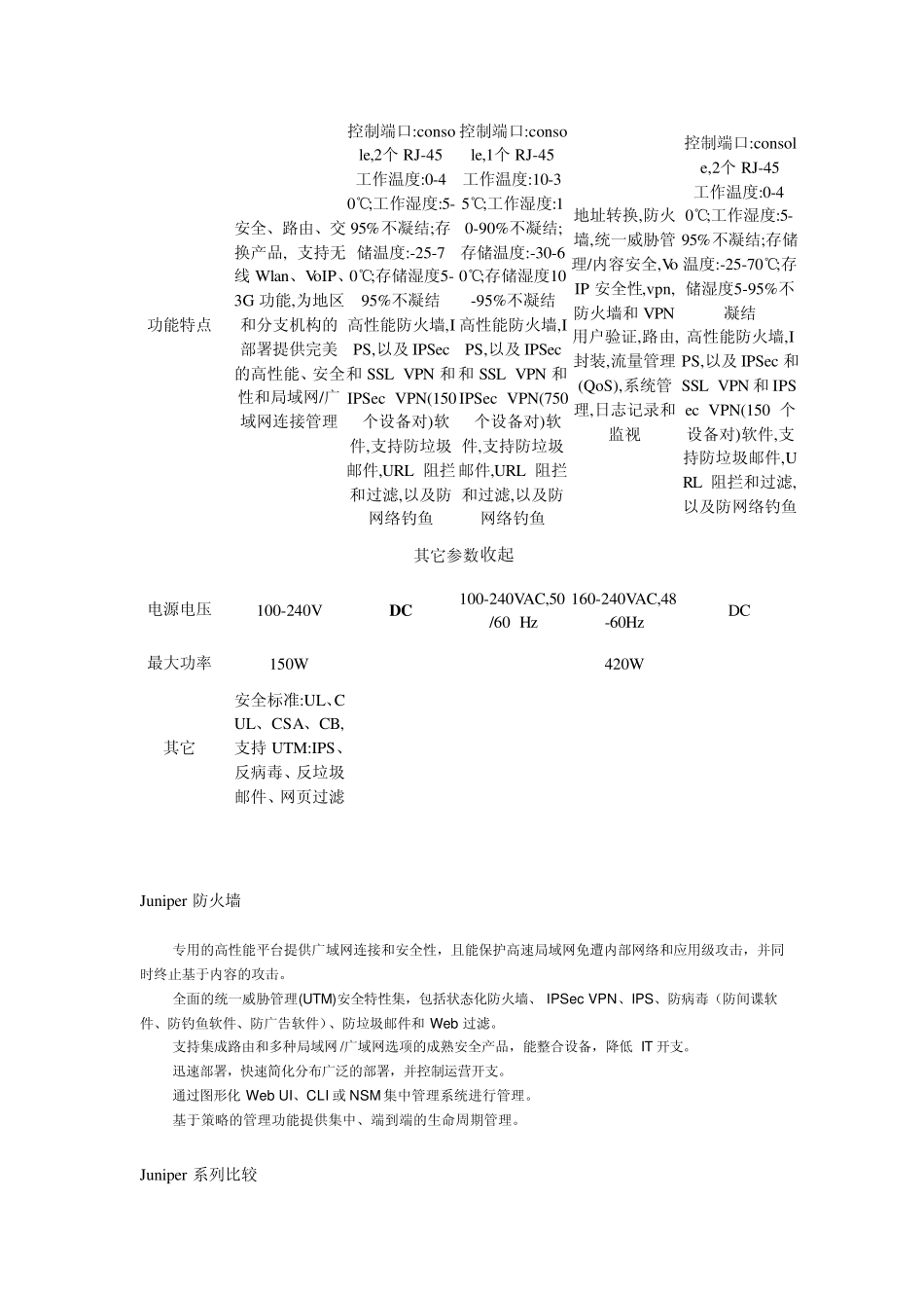 Juniper产品比较_第3页