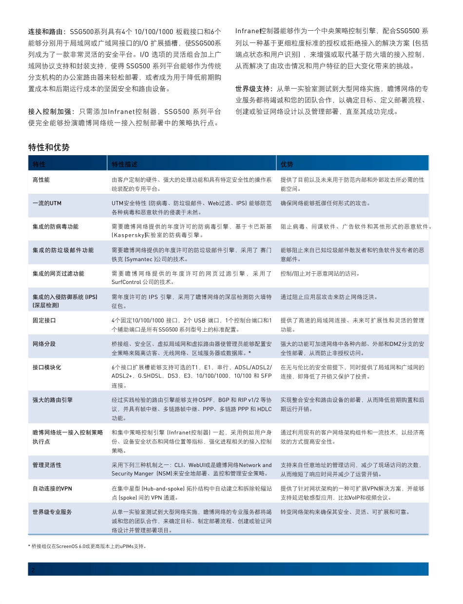 Juniper网络公司SSG520系列_第2页
