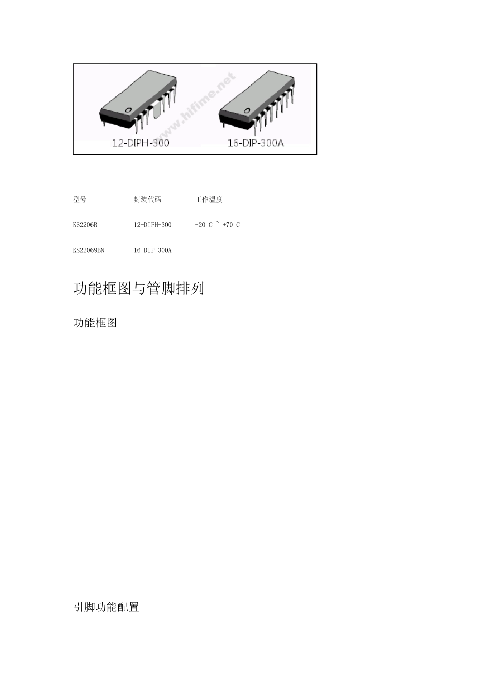 KA2206B是2.3W双声道音频功率放大器集成电路_第2页