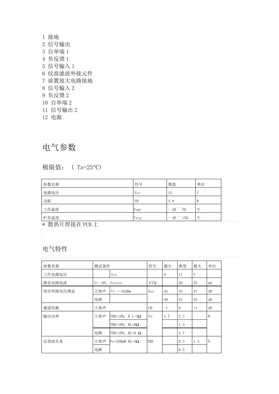 KA2206B是2.3W双声道音频功率放大器集成电路_第3页