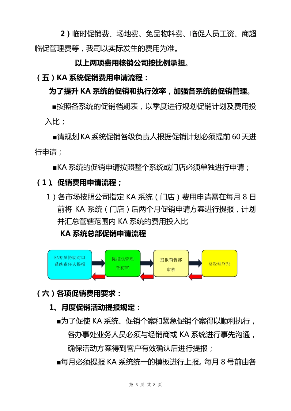 KA费用申请及核销管理办法细则_第3页