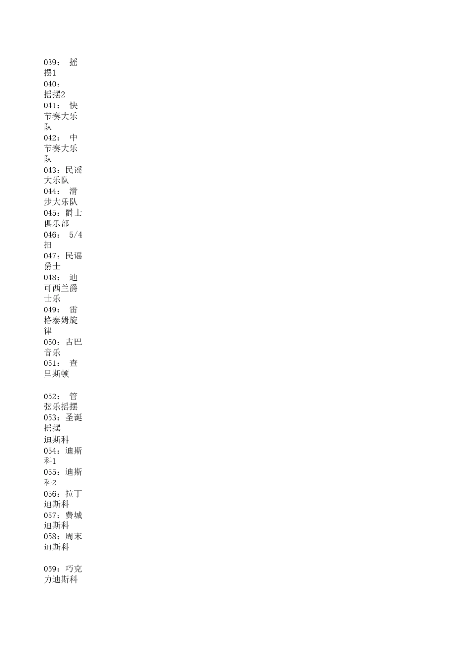 kb280tone,YAMAHA电子琴KB280音色节奏中英文对照_第3页