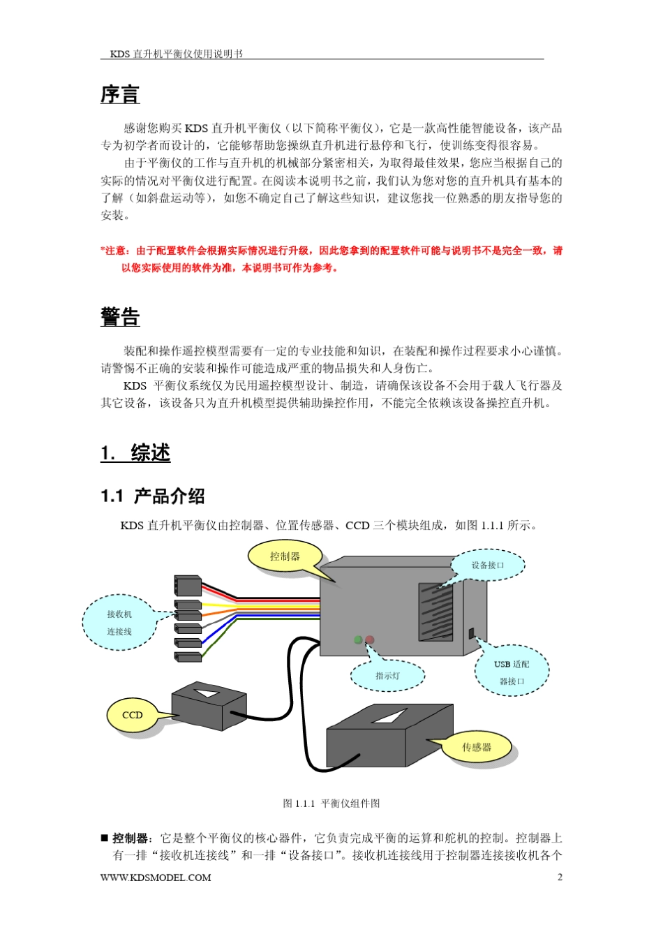 KDS直升机平衡仪使用说明书_第3页