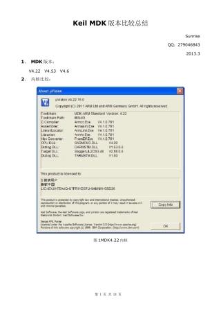 KeilMDK三个版本比较总结
