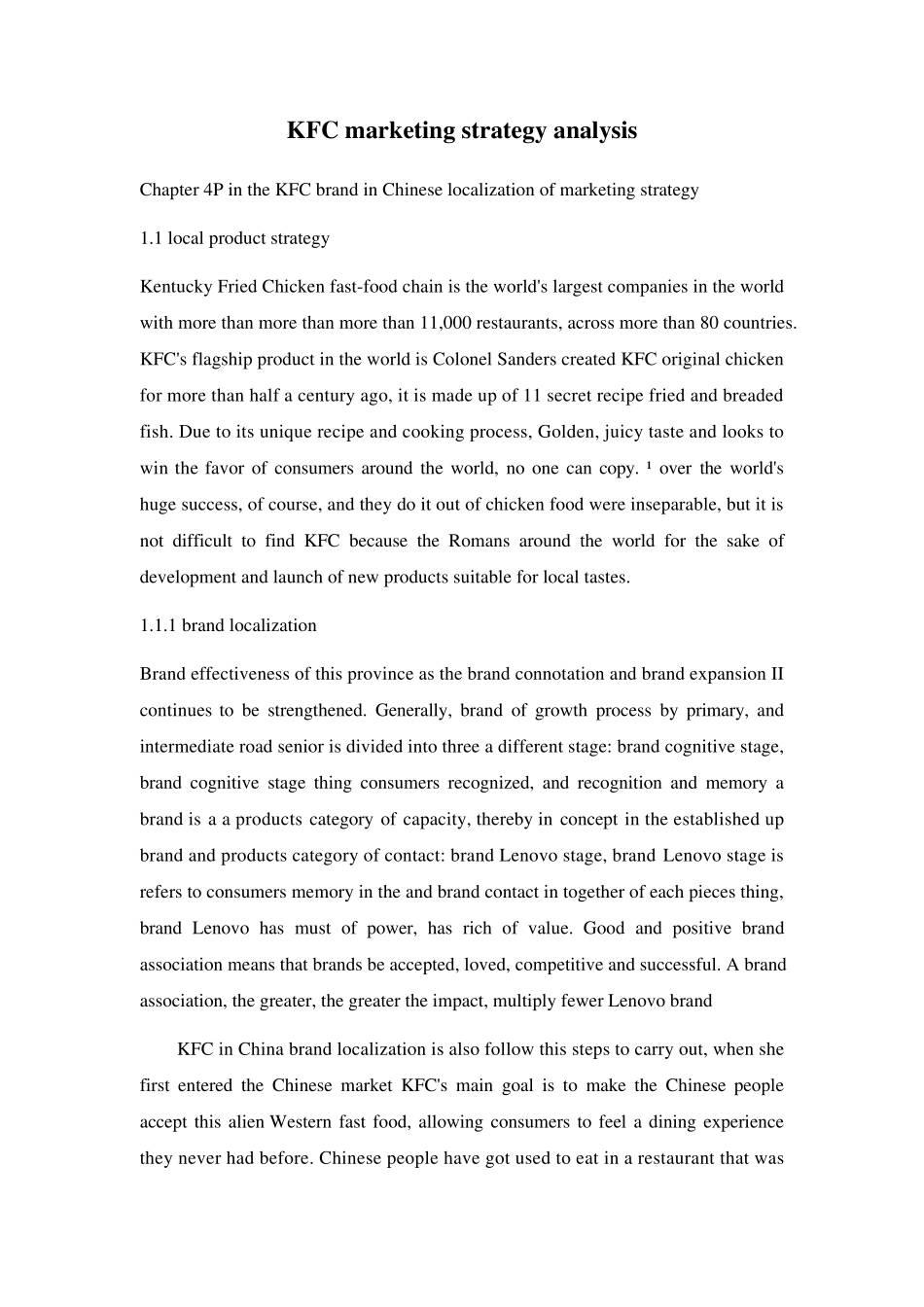 KFCmarketingstrategyanalysis_第1页