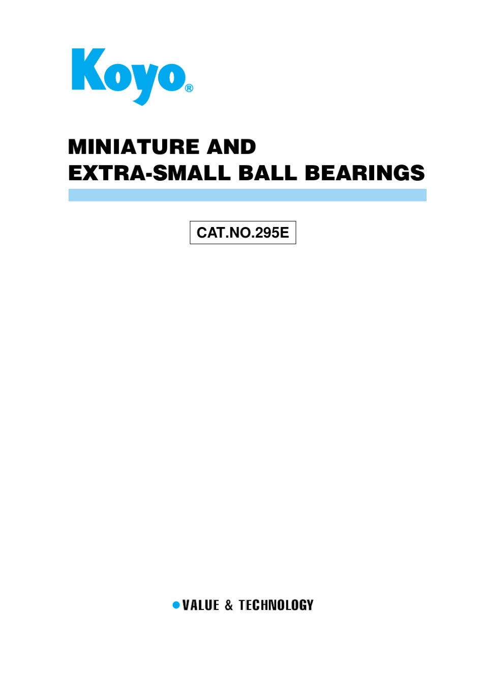 Koyo轴承产品手册cat295exMSBearings_第3页