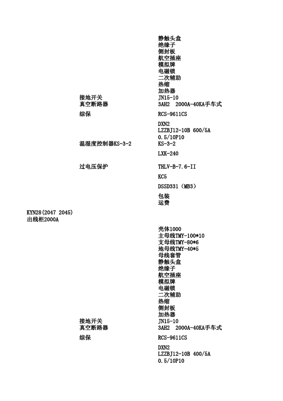 KYN28报价单_第2页