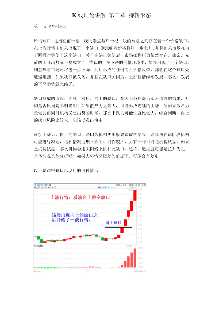 K线理论讲解第三章持转形态_第1页