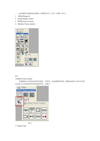 LabVIEW++中Vision各模块说明