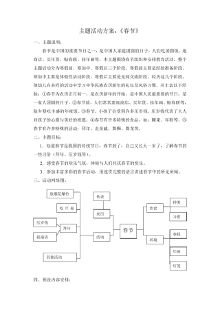 《春节》主题课程设计