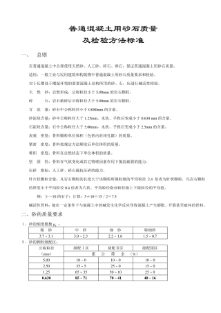 《普通混凝土用砂石质量及检验方法标准》