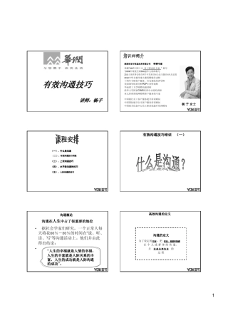 《有效沟通技巧》6个PPT