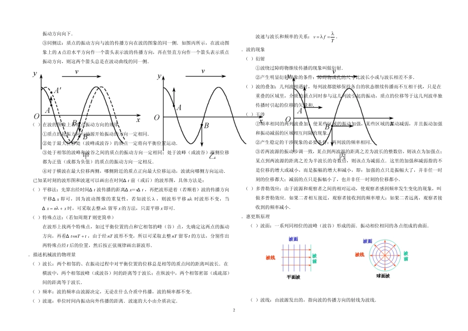 《机械波》期末复习专题_第2页