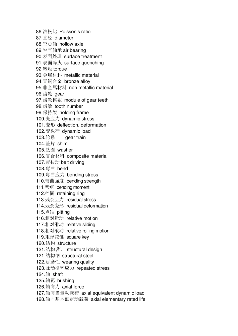 《机械设计基础》常用单词中英文对照_第3页