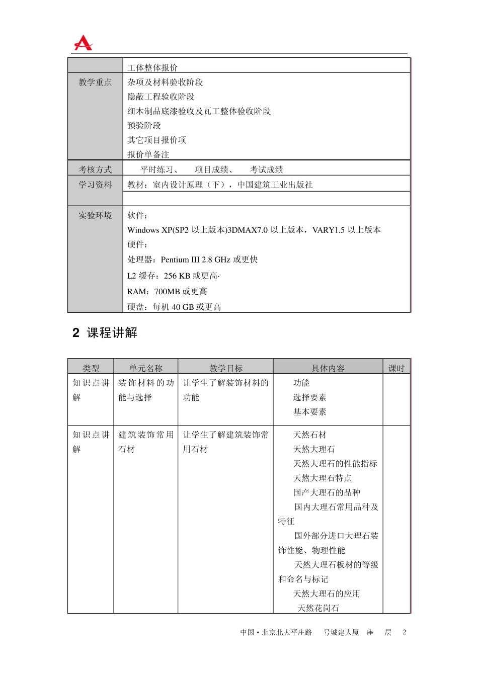 《材料工艺与报价预算》教学大纲_第3页