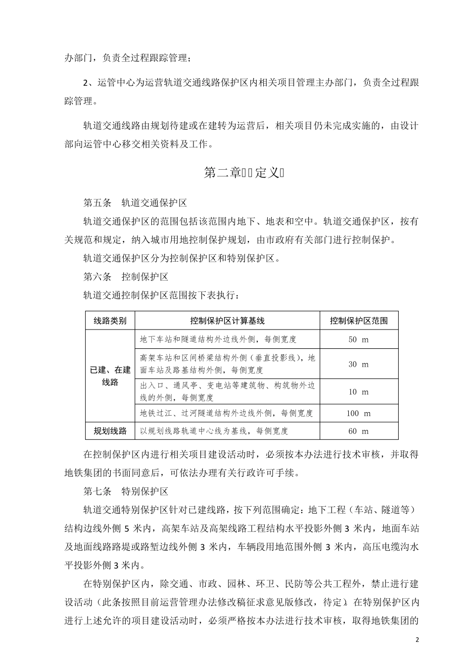 《杭州市地铁集团有限责任公司轨道交通保护区管理实施办法》7.28修改_第2页