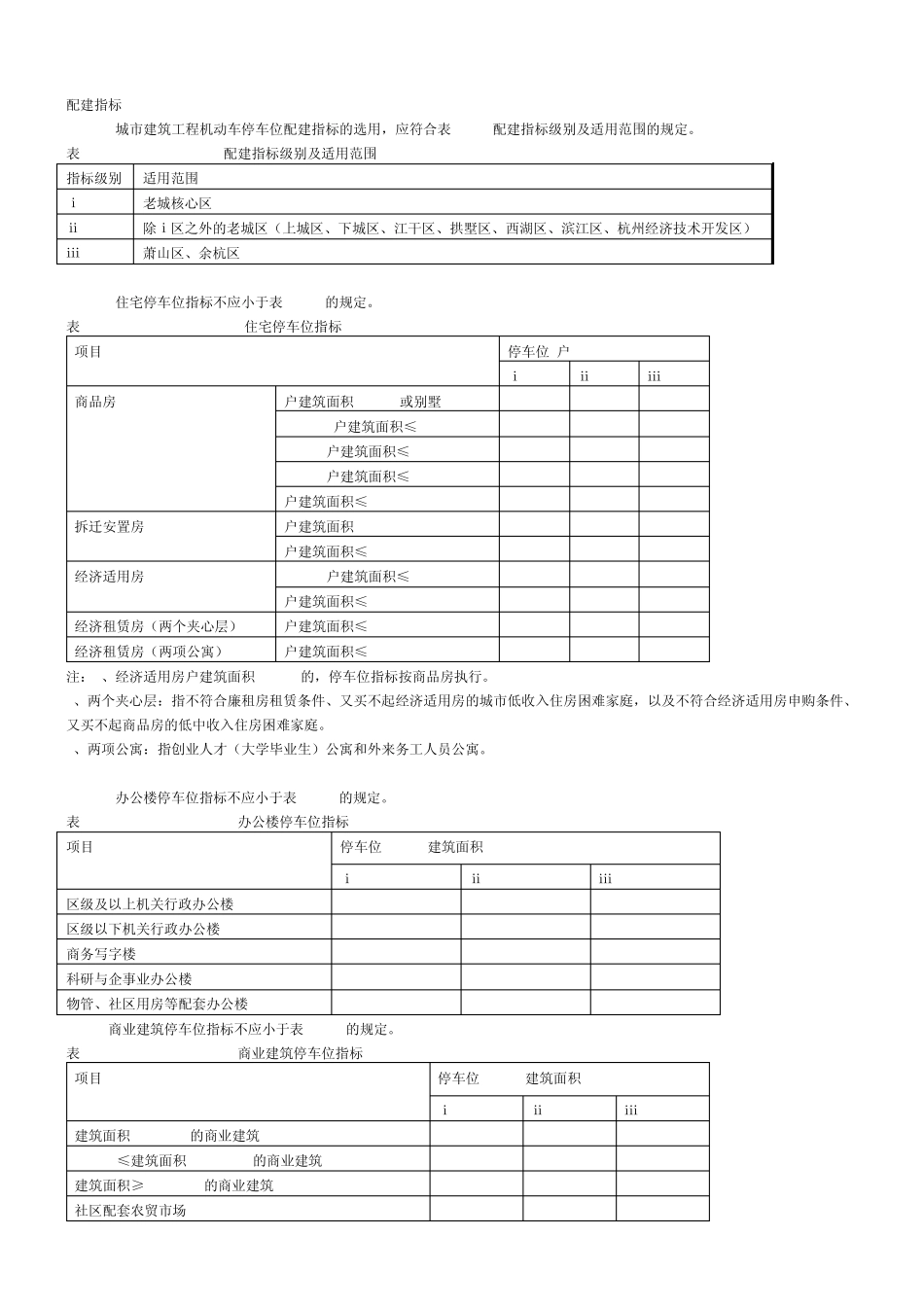 《杭州市城市建筑工程机动车停车位配建标准实施细则》_第2页