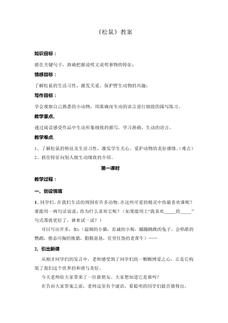 《松鼠》教案