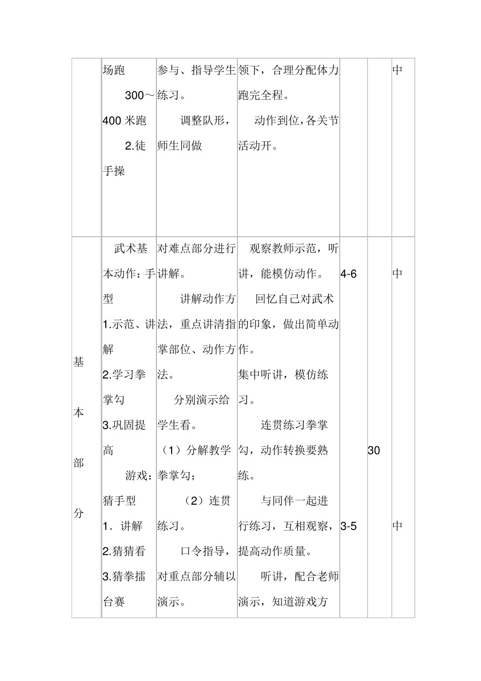 《武术的基本动作》教案_第2页