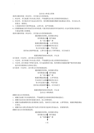 急诊药物不良反应及观察要点
