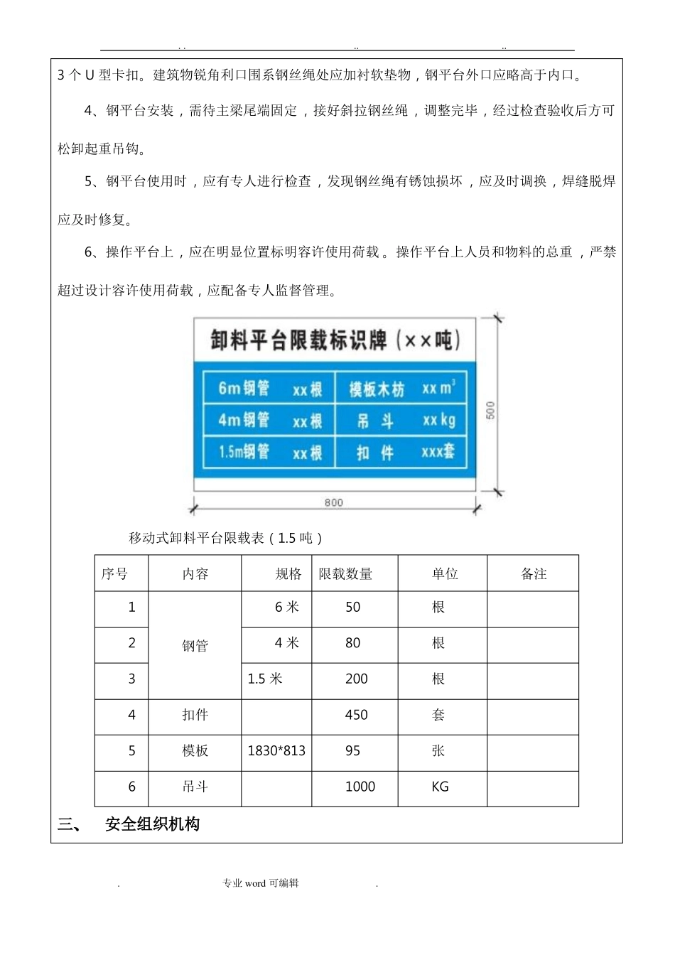 悬挑卸料平台方案交底_第2页