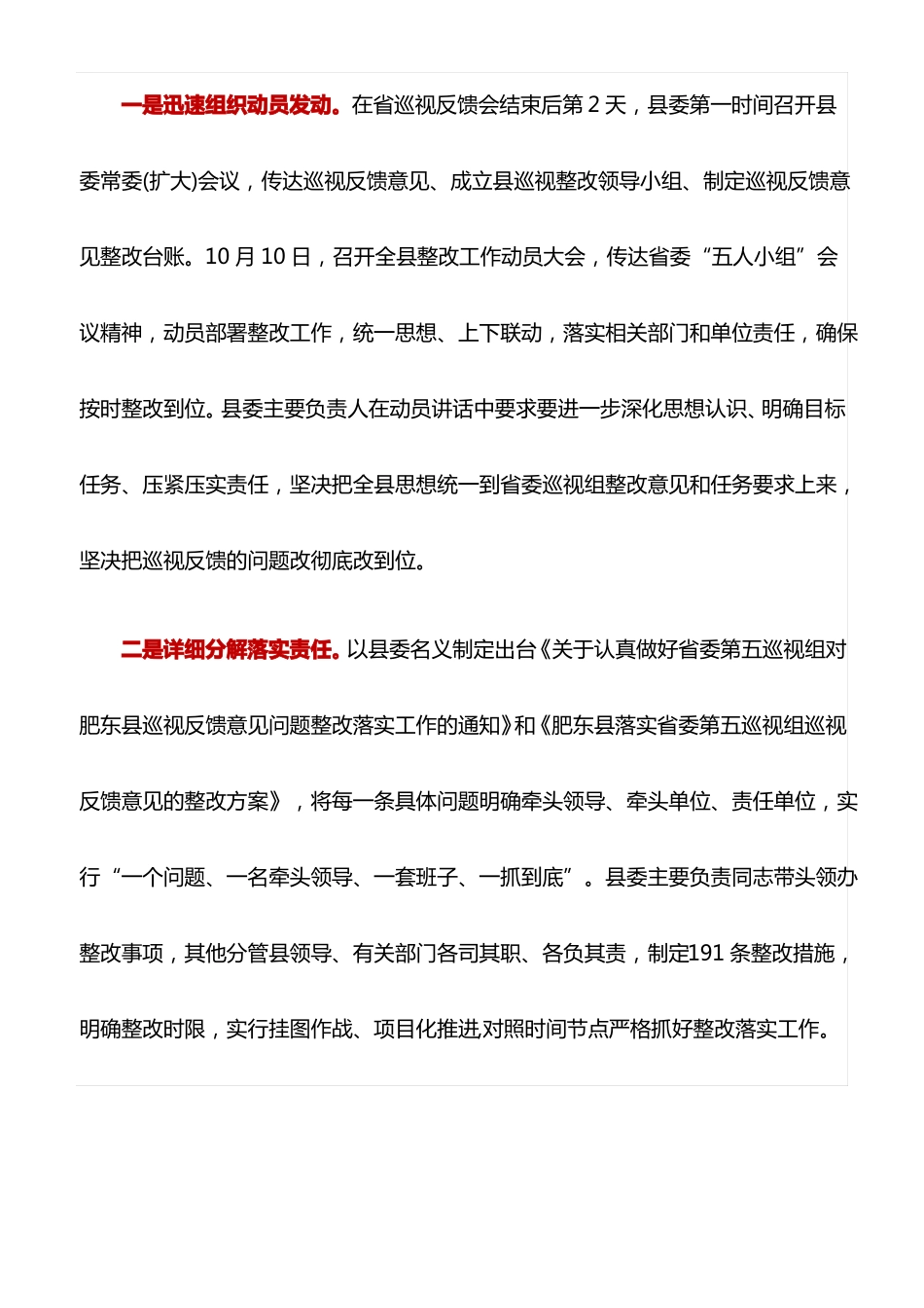 情况汇报：巡视整改情况的报告范文_第2页