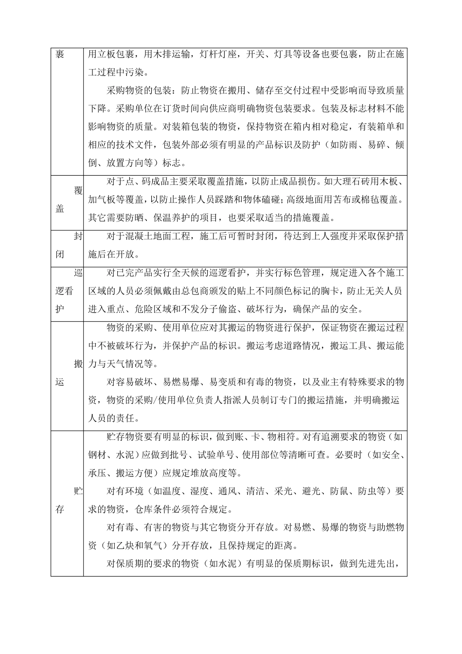 成品保护方案政通用版_第3页