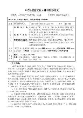 我与视觉文化教案详