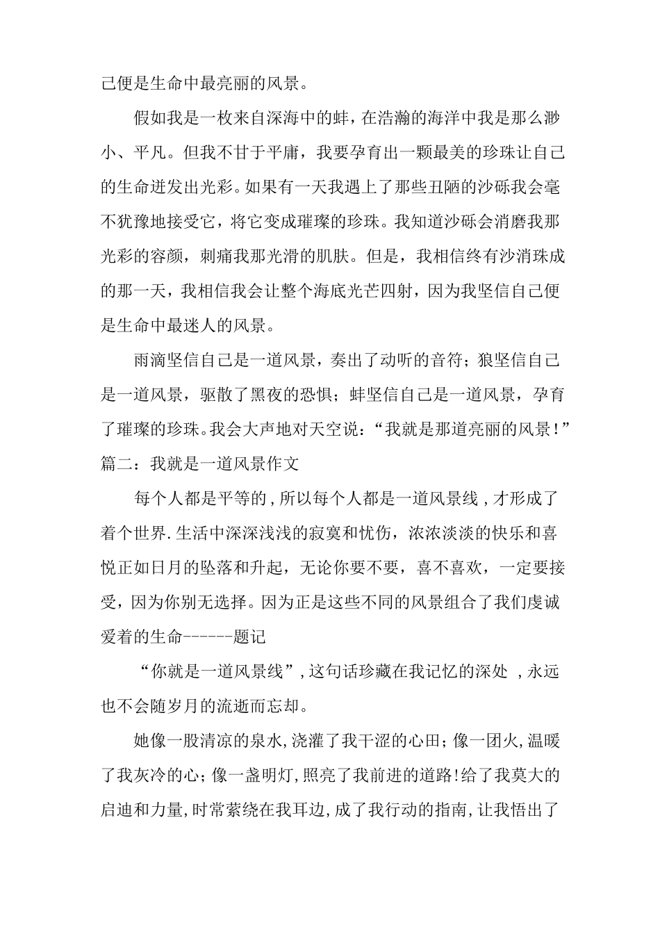 我就是一道风景作文7篇_第2页