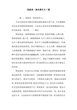 我就是一道风景作文7篇