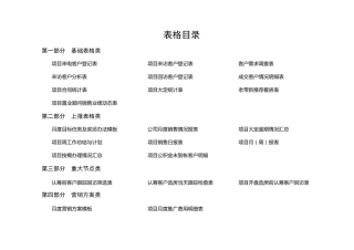 房地产全程营销策划全套表格35