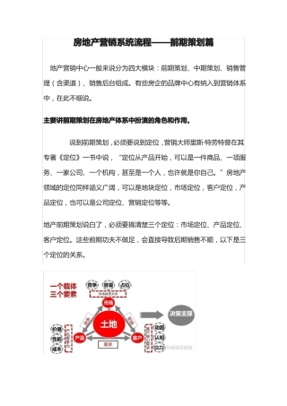 房地产营销流程——前期策划篇
