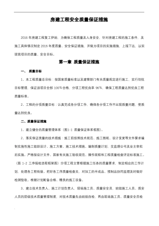 房建工程质量、安全保证措施