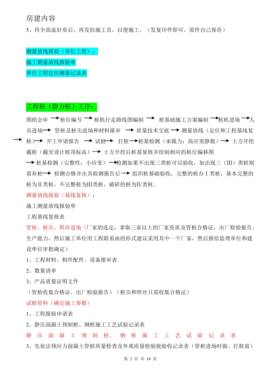 房建所有的工序房建资料必备_第2页