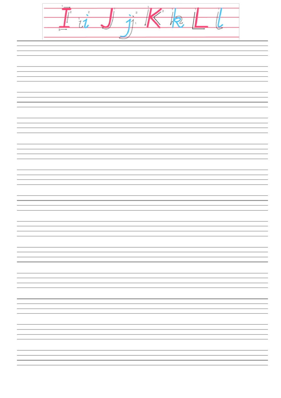 手写英语字母练习模板_第3页