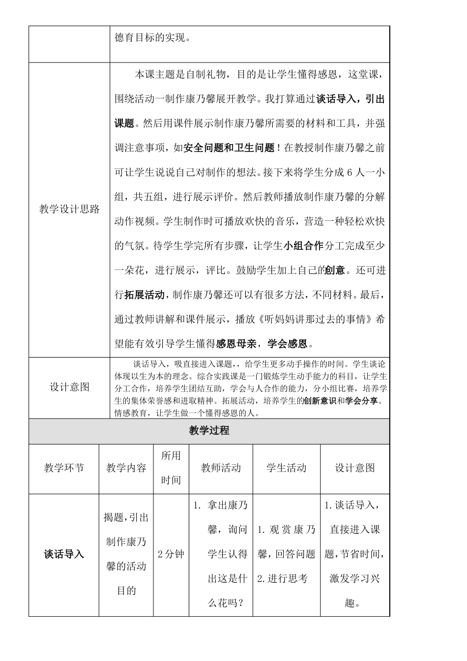 手工制作康乃馨教案_第2页