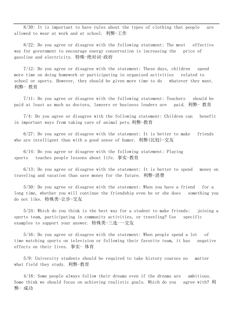 托福独立写作题目最全汇总_第3页